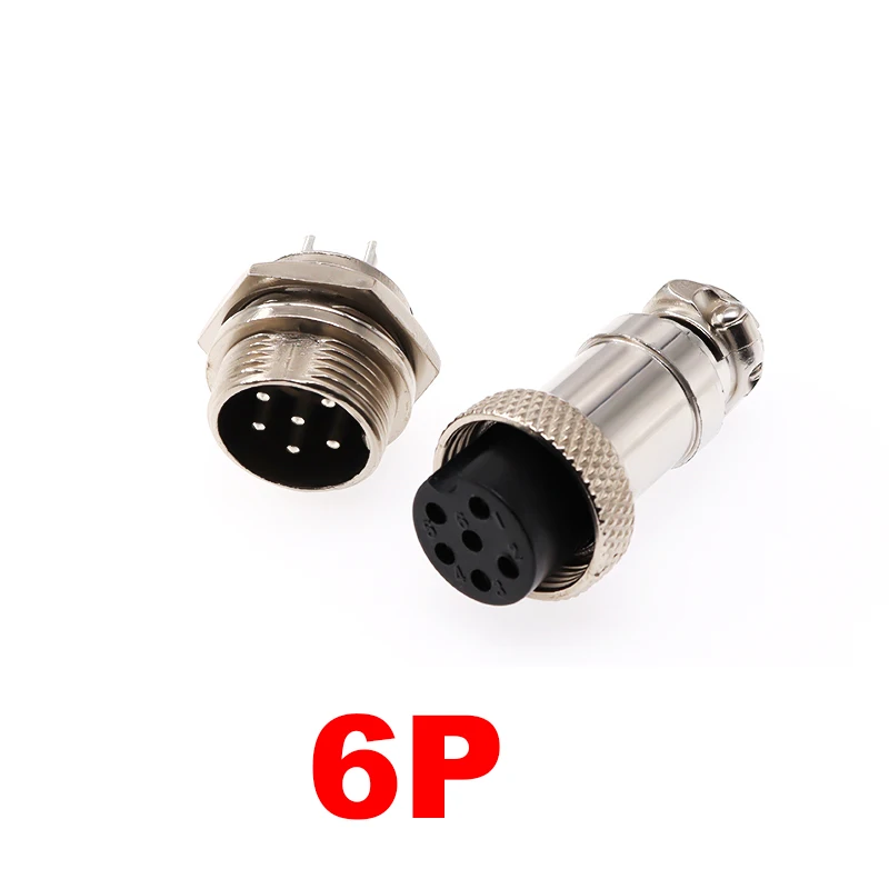 1 Set GX16 Aviation Plug Socket Connector 2 3 4 5 6 Pin Electric Scooter eBike Charging Charger Plug Male & Female Wire Panel