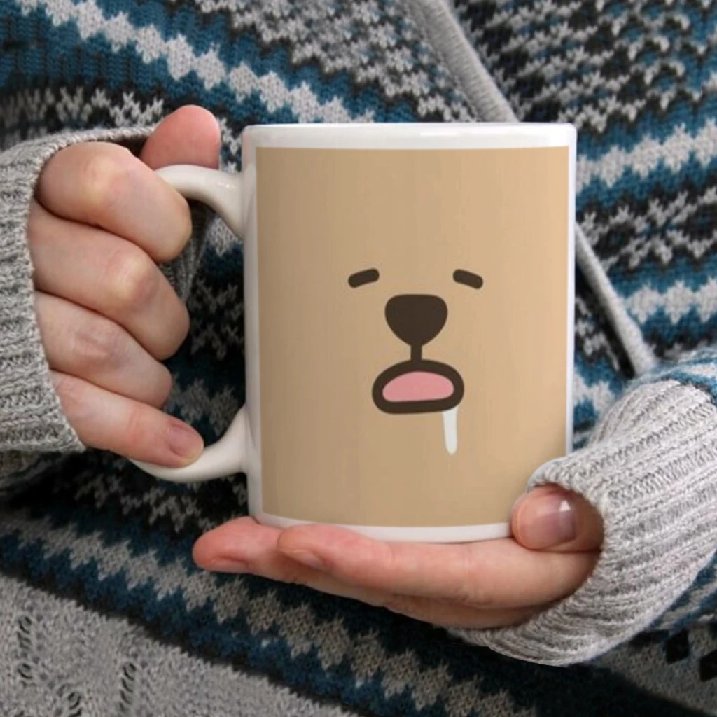 Cartoon koala d-dinotaeng Ceramic Mug Perfect for Coffee Tea Double Sided Design for Unique Gift Idea