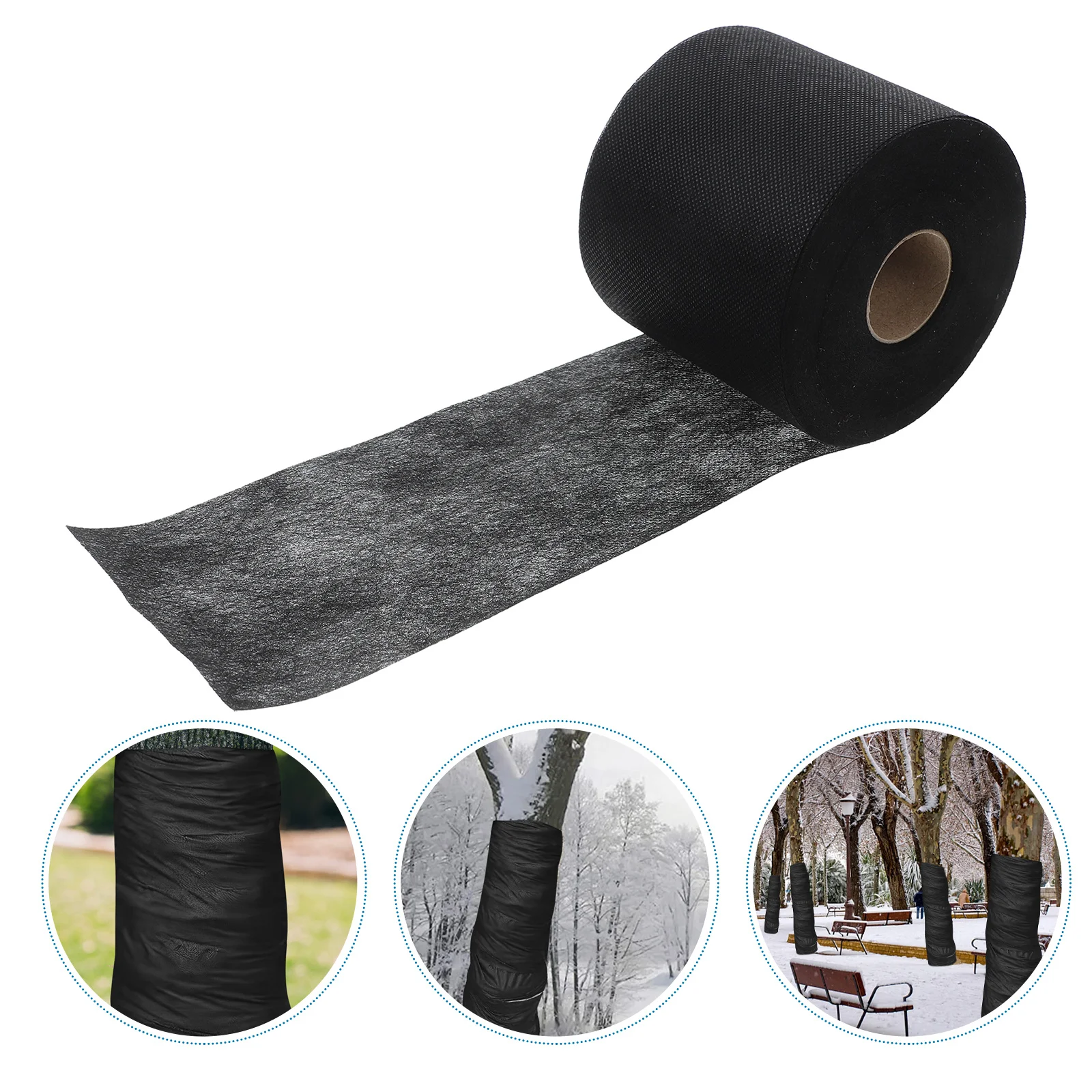 

1 Roll Tree Trunk Protector Wrap Non-Woven Fabric Wide Windproof Cold Proof Winter Protection For Garden Plants Bark Damage
