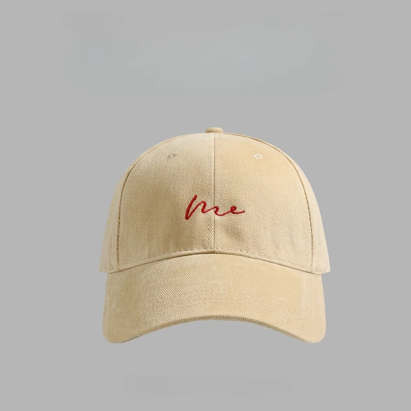 Berretto da baseball dimagrante per donna uomo testa grande taglia regolabile stile coreano giapponese lettera ricamo cappello da papà moda unisex