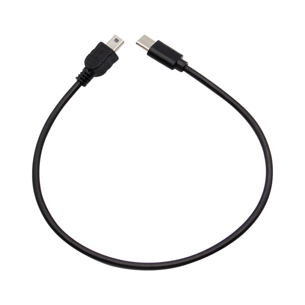 1 Uds USB tipo C 3,1 macho a Mini USB 5 pines B macho adaptador convertidor Cable de datos para Macbook Mobile