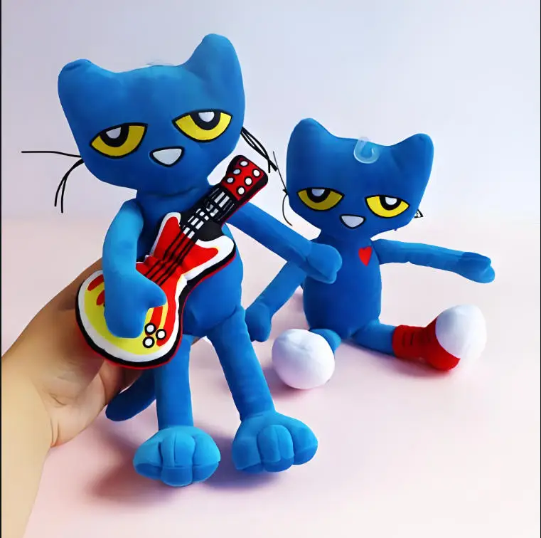 Pete the cat Plush Toys Animals Cat Hand Puppets Stuffed Hand Finger Kids Story Telling Educational Dolls Kids Christmas Gifts