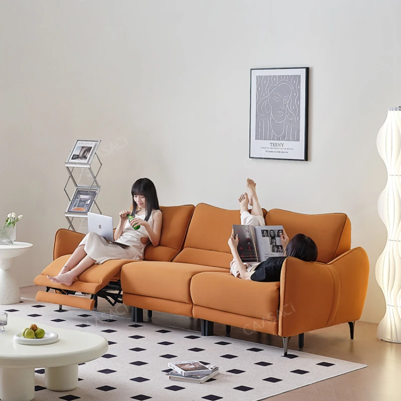 

Electric leather sofa, living room, small unit, modern, simple, multi-functional lounge chair, leather