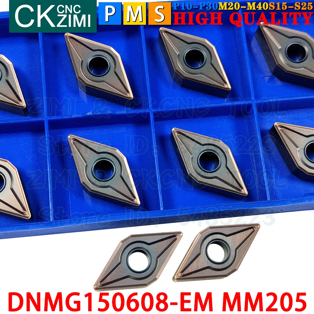 DNMG150608-EM MM205 DNMG 150608 EM MM205 كربيد الخارجية تحول إدراج أدوات DNMG 1506 DNMG1506 EM EF CNC مخرطة معدنية أدوات تقطيع DNMG 1506