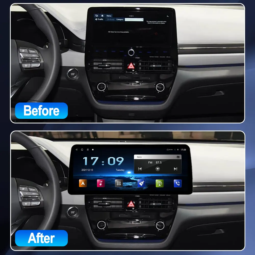 Android 13 Car Radio For Hyundai IONIQ 2019-2022 Carplay Auto Multimedia Stereo 360 Camera Navi GPS Intelligent Video Player 5G