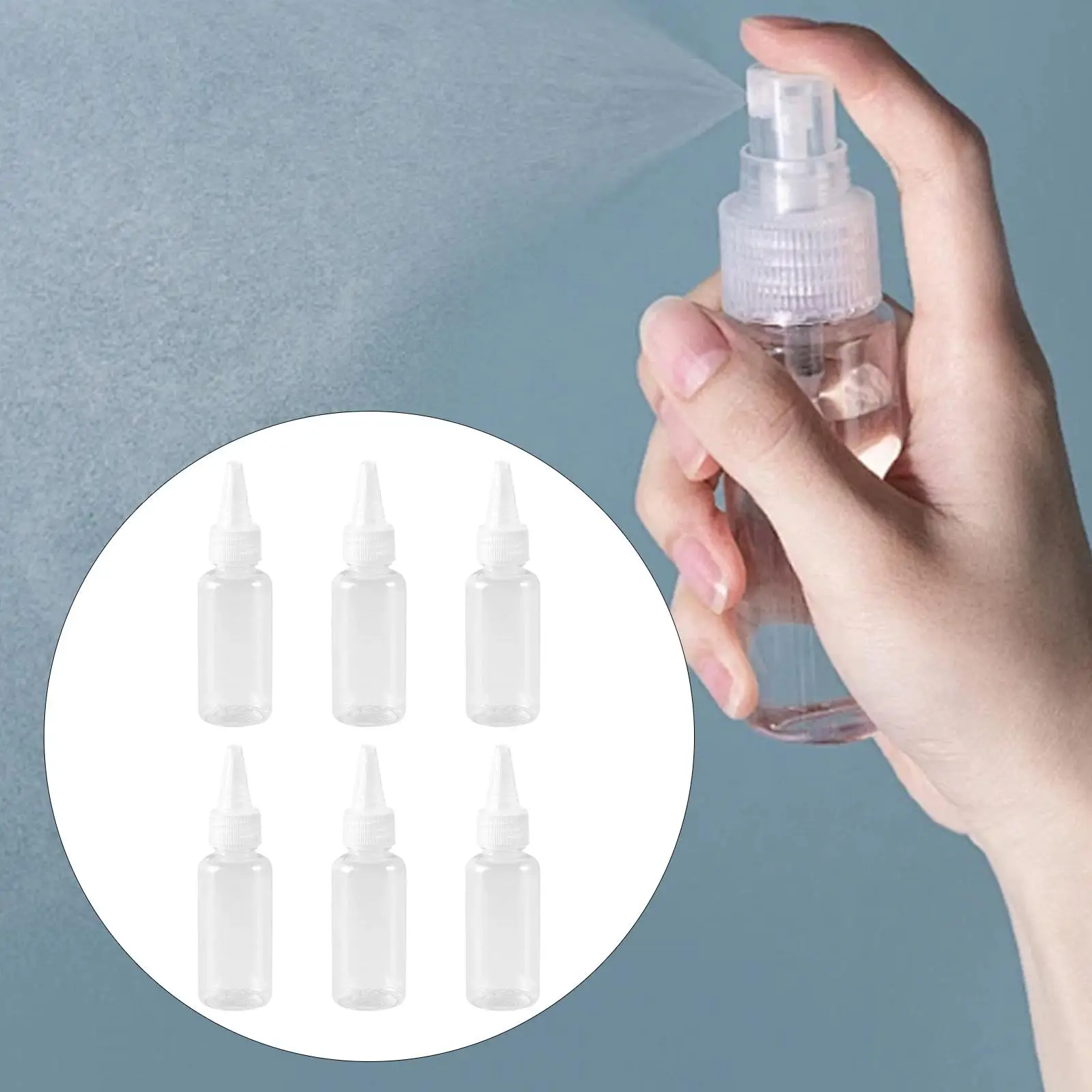 

6 Pieces Dropper Bottles 50 ml Portable Versatile Clear Sturdy Paint Storage Bottles for Sauce Hobby Craft Art Model Paint