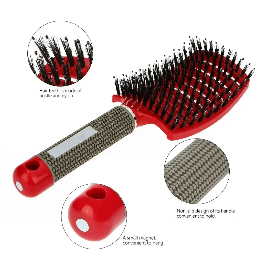 Detangler Hair Brush Hairbrush Anti Klit Brushy Haarborstel Bristle Nylon Scalp Massage Tangle Teaser Hair Brush Comb Women