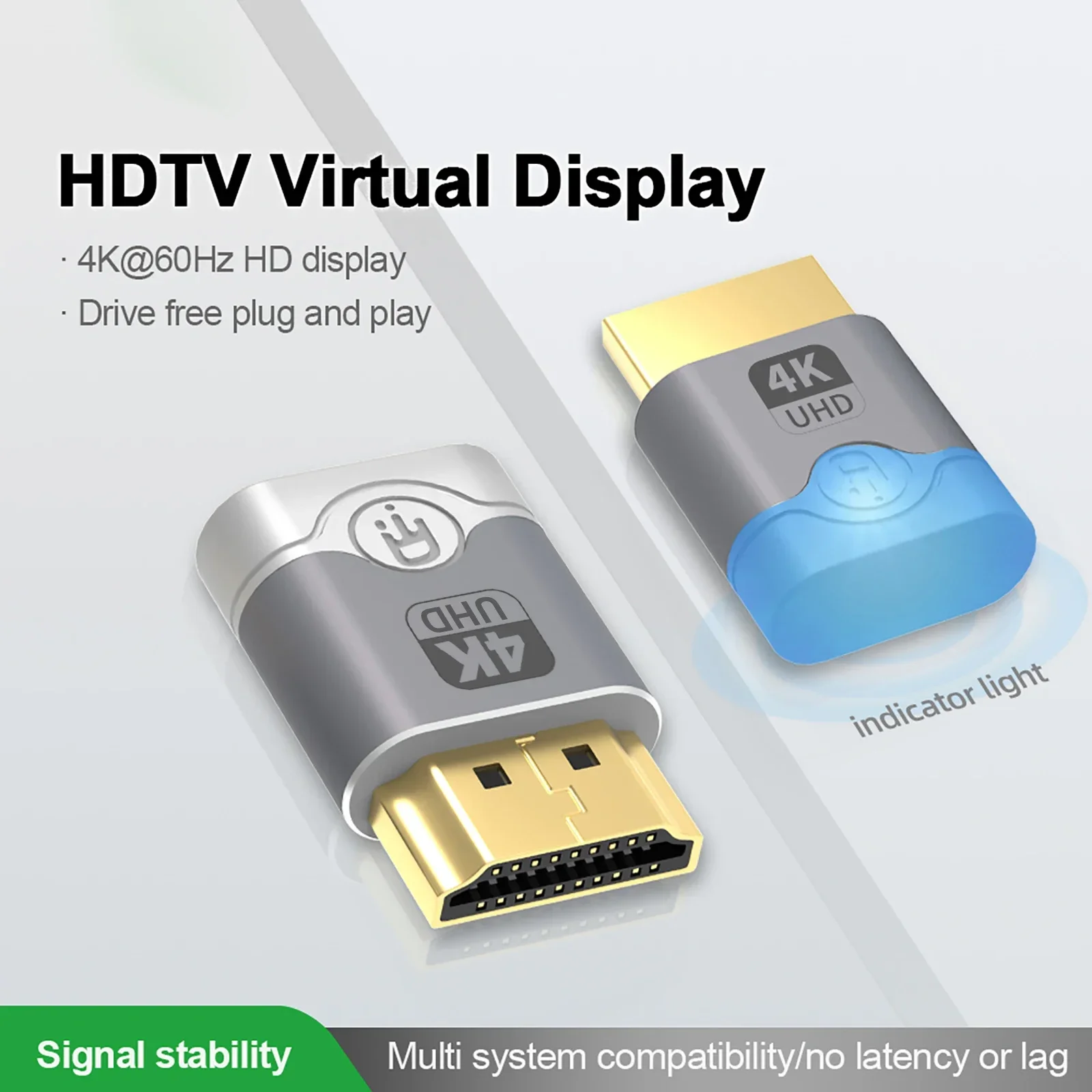 DOONJIEY VGA Virtual Display Adapter HDMI-Compatible 1.4 DDC EDID Dummy Plug Headless Ghost Display Emulator Video Card Lock