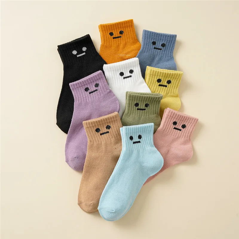 10 pairs of socks for boys and girls, comfortable and breathable mid-tube socks for 3-12 years old