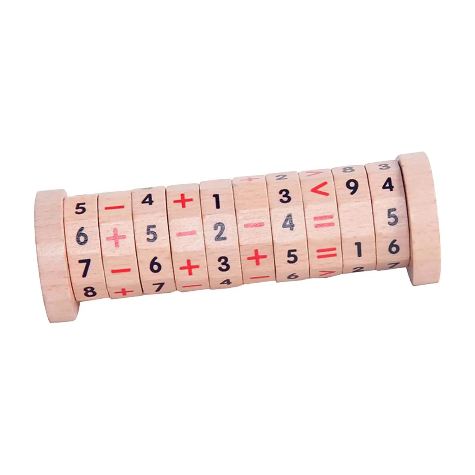 Cylinder Numbers Toy for Kids 4+ Wood Learning Toy Symbols Mathematics Numbers Children Kids Arithmetic Preschool Montessori Toy