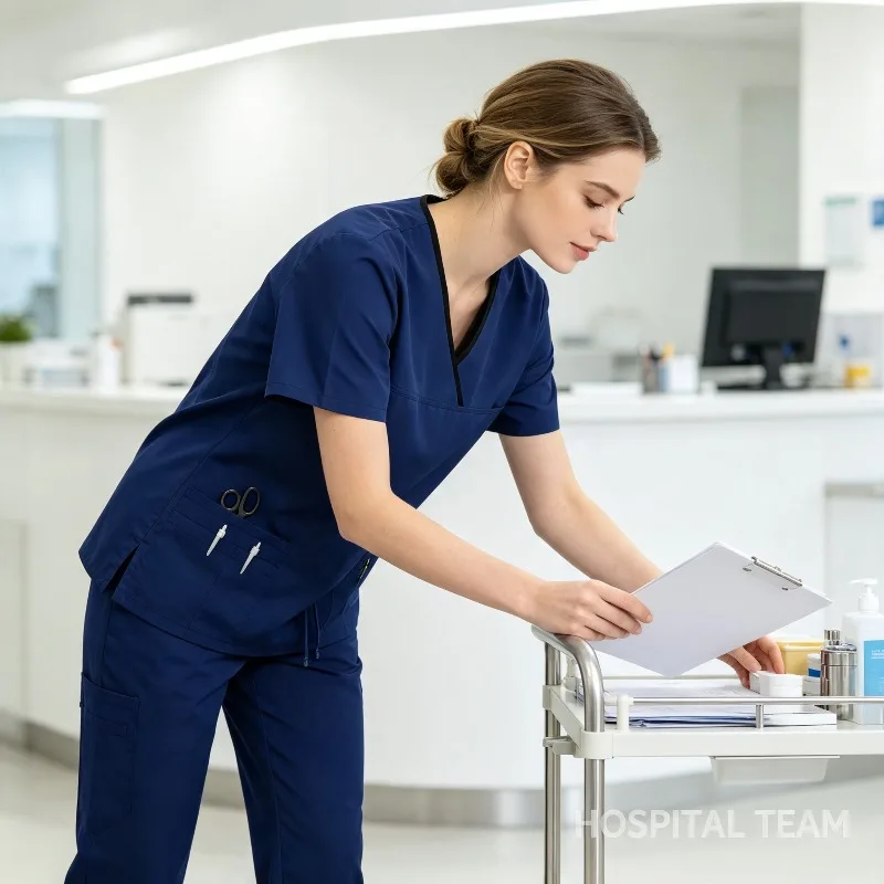 Womens Mens Short Sleeve V Neck Scrub Set Quick Dry Breathable Uniform for Operating Room Clinic Vet Summer Workwear
