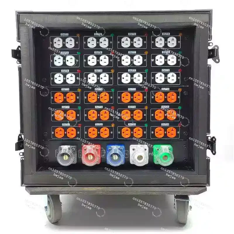24-way American standard straight-through box Stage performance power supply straight-through box 110v, 220v output voltage