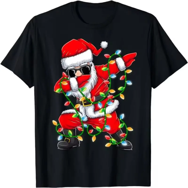 

Spoof Christmas T-shirt for Women Round Neck Short Sleeved Hip-hop Christmas Women Loose Fit Plus Size Comfortable T-shirt