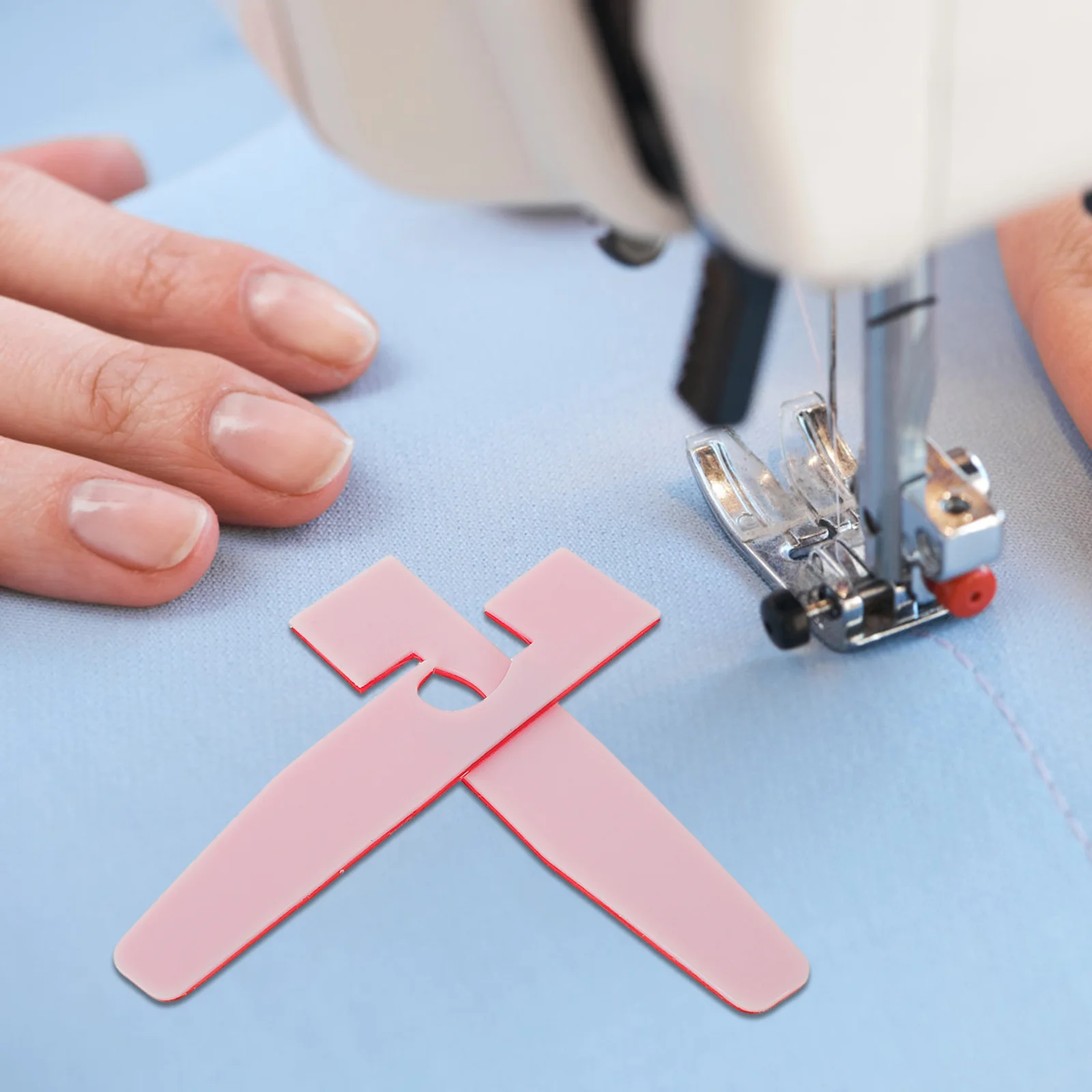 

40pcs Overlock Presser Foot Pad Plastic Serger Machine Bottom Sticker Plate For Sewing Fabric Edge Locking Adhesive Presser