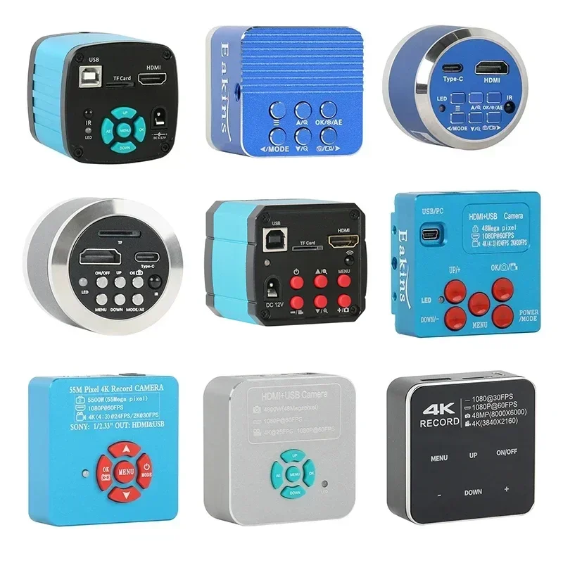

55MP 48MP 24MP 60FPS 4K 1080P HDMI USB Type C Video Microscope Camera C Mount for Lab Phone Tablet BGA IC Soldering Repair