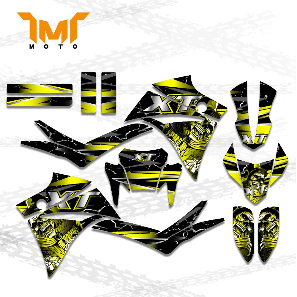フルグラフィックスデカールステッカーオートバイ背景カスタム番号名ヤマハ-xt660r-xt-660r-xtr-660
