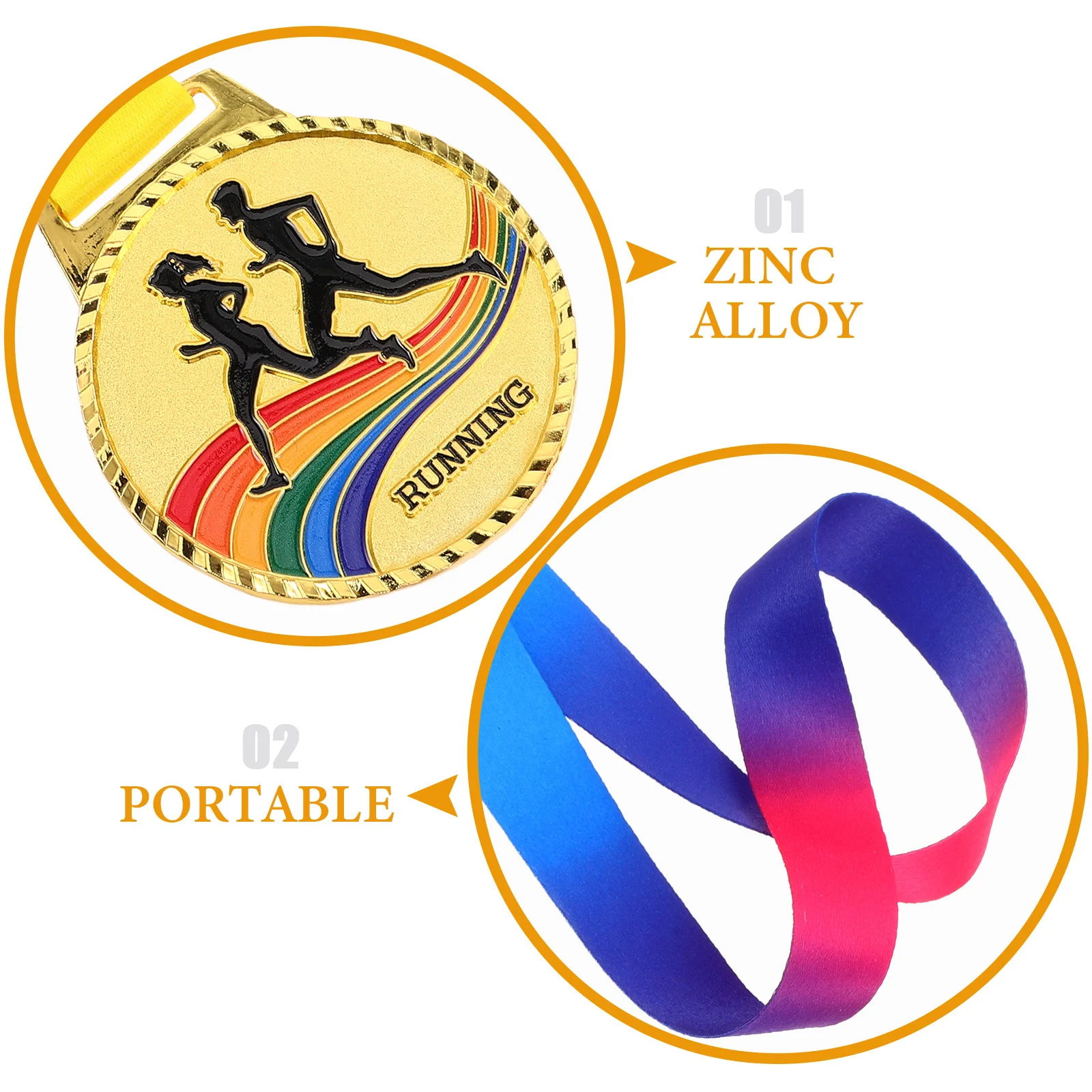 ميداليات الجري الماراثون المعدنية، ميداليات جوائز رياضية من سبائك الزنك لسباقات الجري، الإنجازات الرياضية، وسام المكان الأول