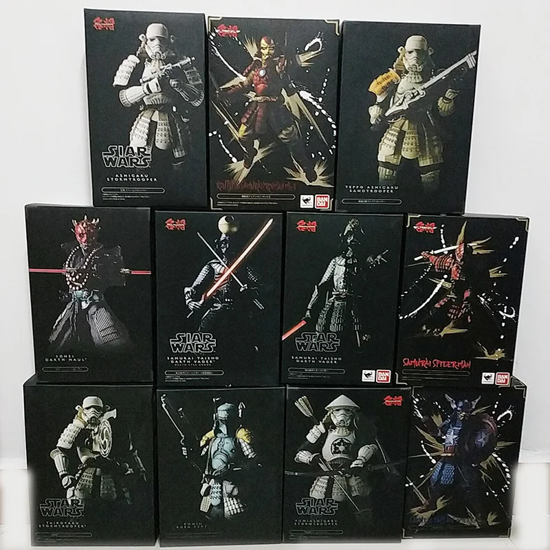 Star Wars Figure Samurai Taisho Boba Darth Maul Vader Ashigaru Taikoyaku Akazonae Teppo Ahigaru Yumiashigaru Koutetsu Figures