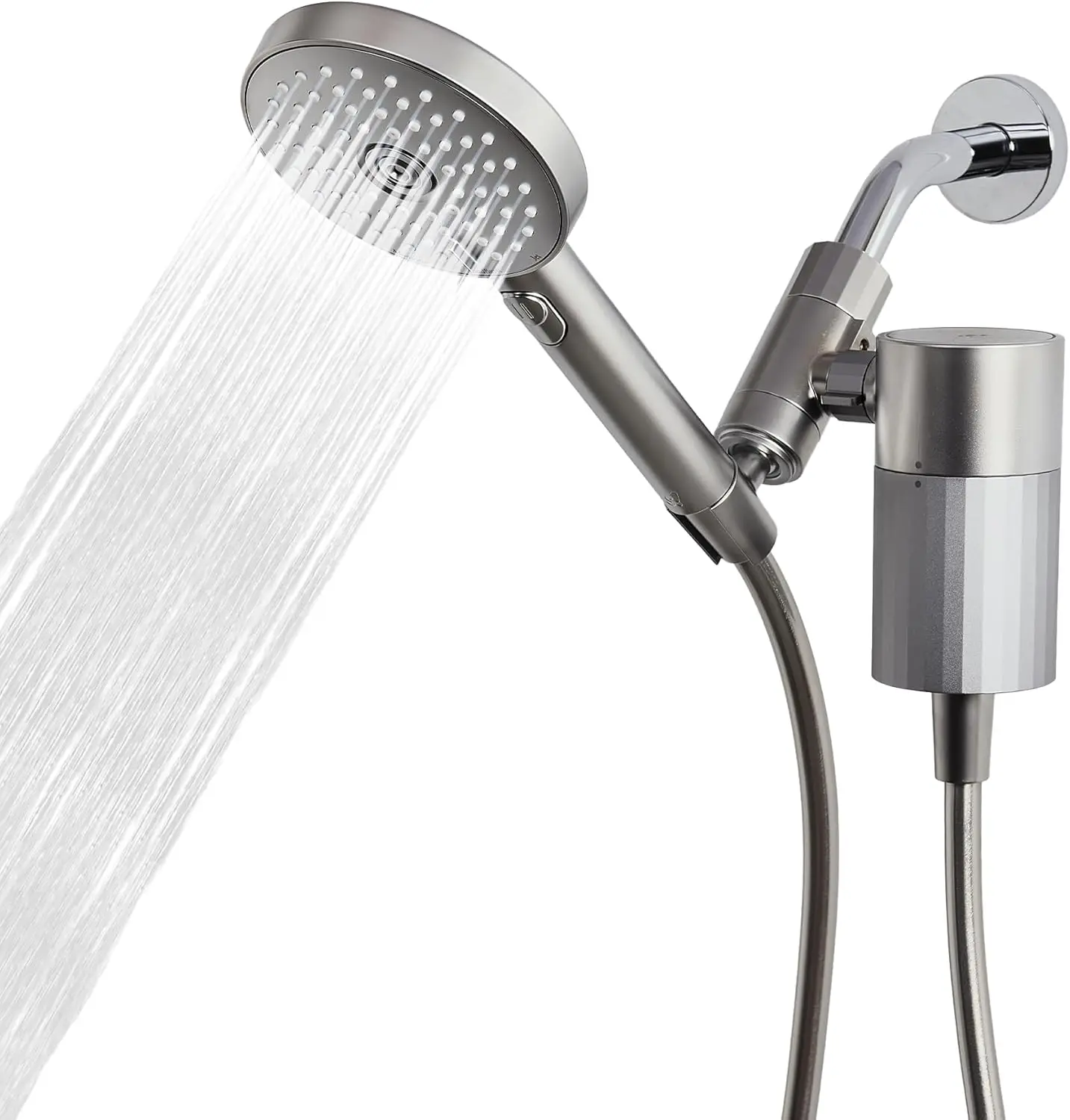 

Handheld Showerhead with Filtration System, 70-Inch Hose, 3 Spray Functions in 6 Colors for Healthier Hair and Skin