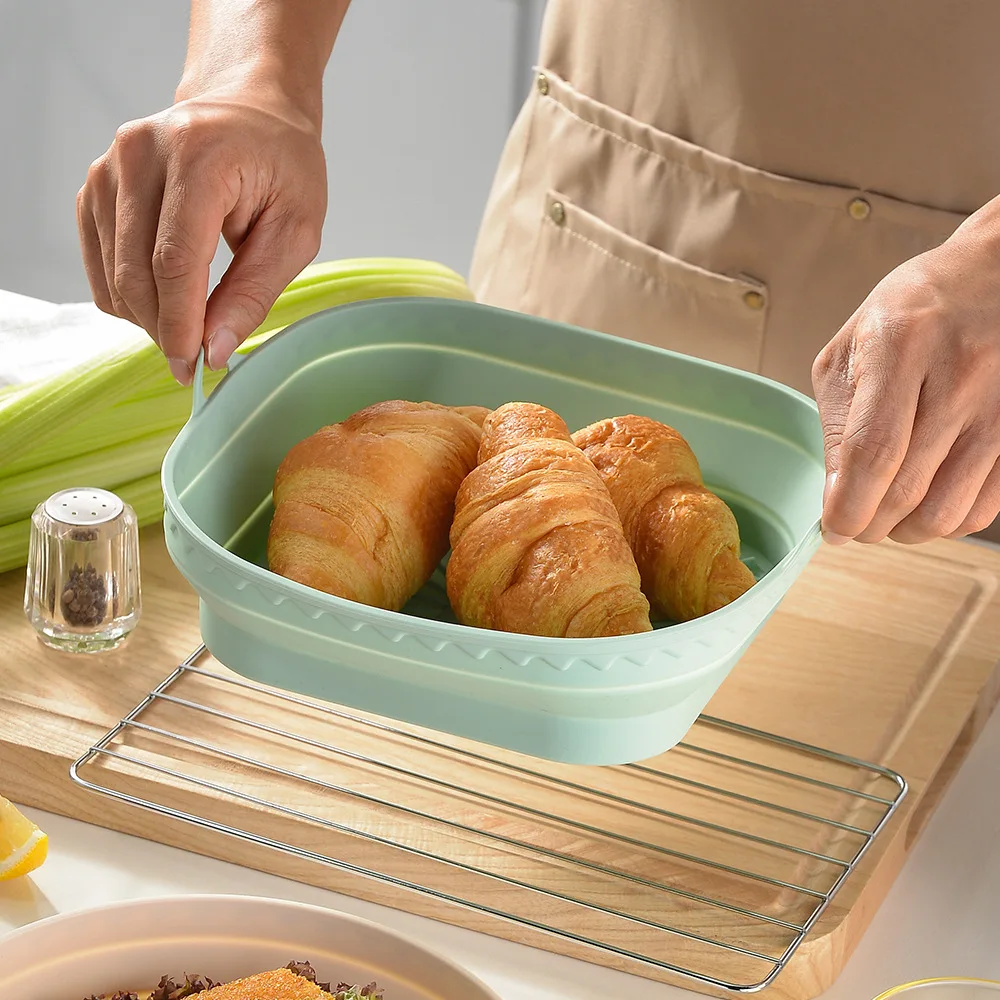 Silicone mold for air fryer Square Silicone Pot Mold 18/20CM- Silicone Basket - Silicone Tray for COSORI 5.5L