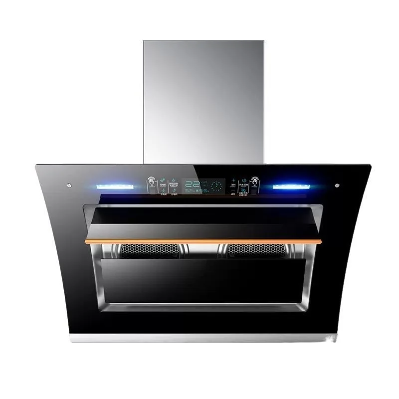 شفاط المطبخ الزجاجي الجانبي جدار المطبخ المنزلي مع قوة شفط عالية تصميم جديد السعر المنخفض 75/90 سنتيمتر طباخ هود النازع المطبخ