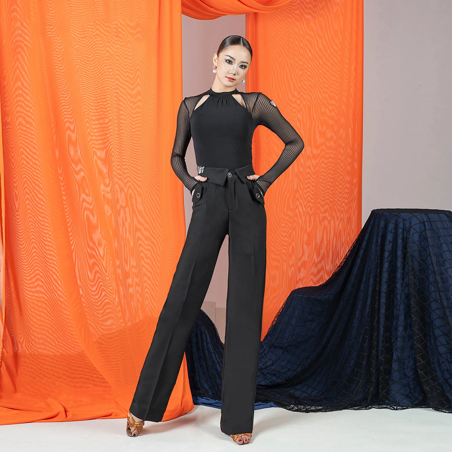 2025 adultos calças de dança de salão feminino samba dança latina competição calças modernas calças de dança treinamento wear sl13990