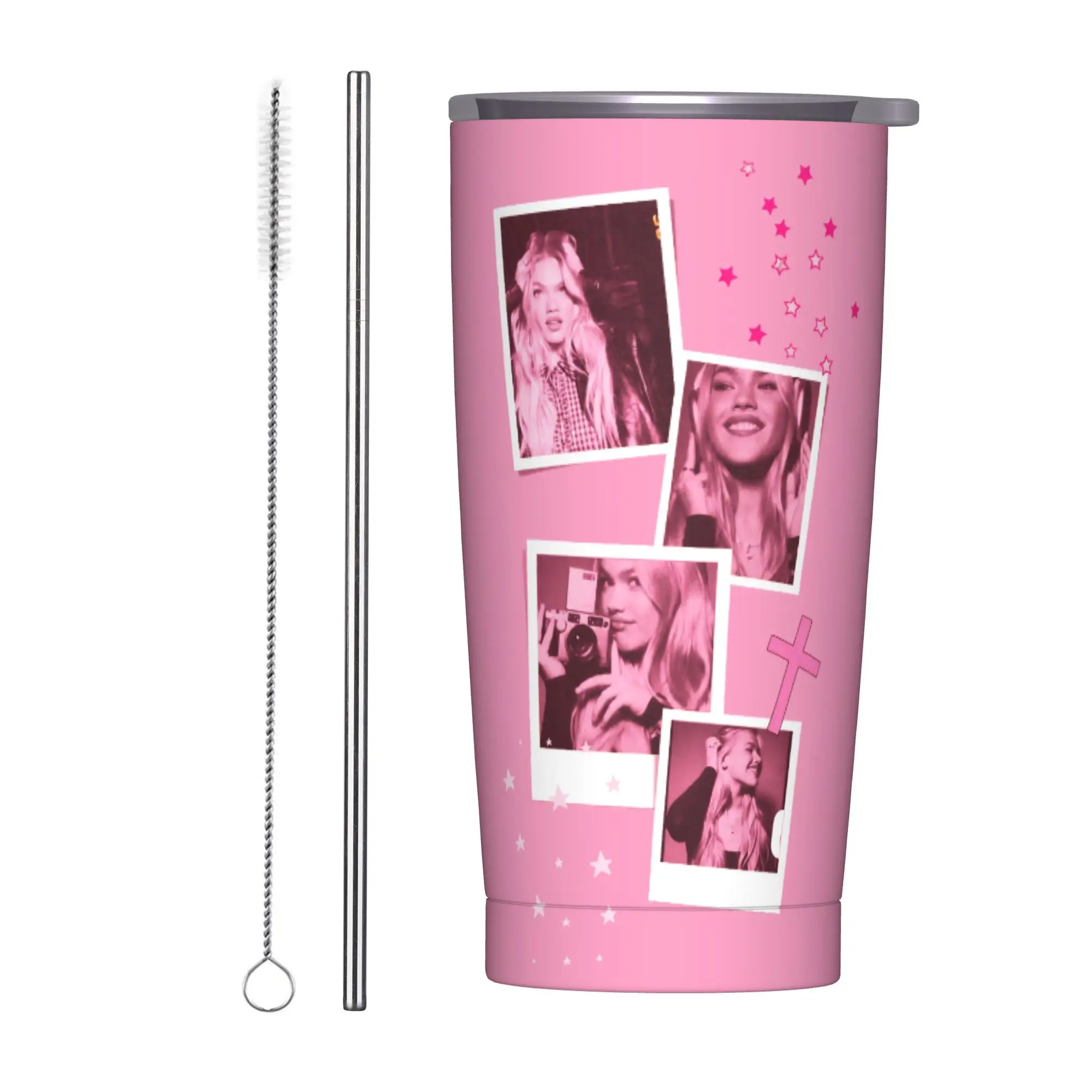 F-Freya Skye Singer Tumbler Vacuum Insulated  Thermal Cup Stainless Steel Car Mugs Hot Cold Drink