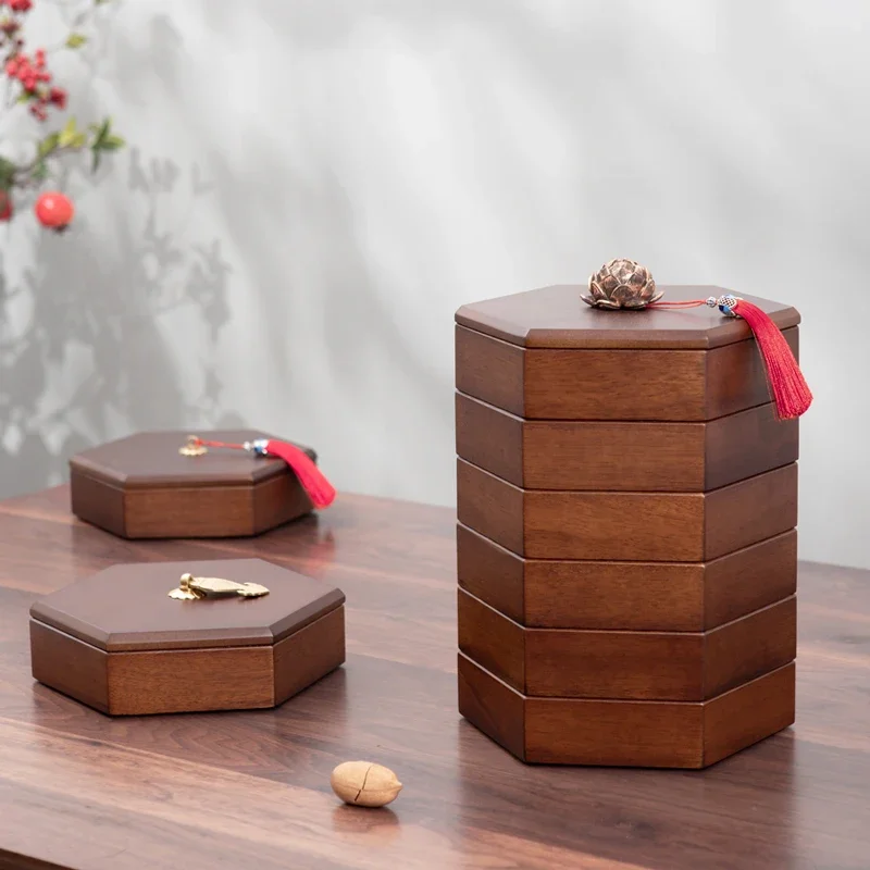 compartmentalized melon seed , Japanese style home wedding snack multi-layer coffee table