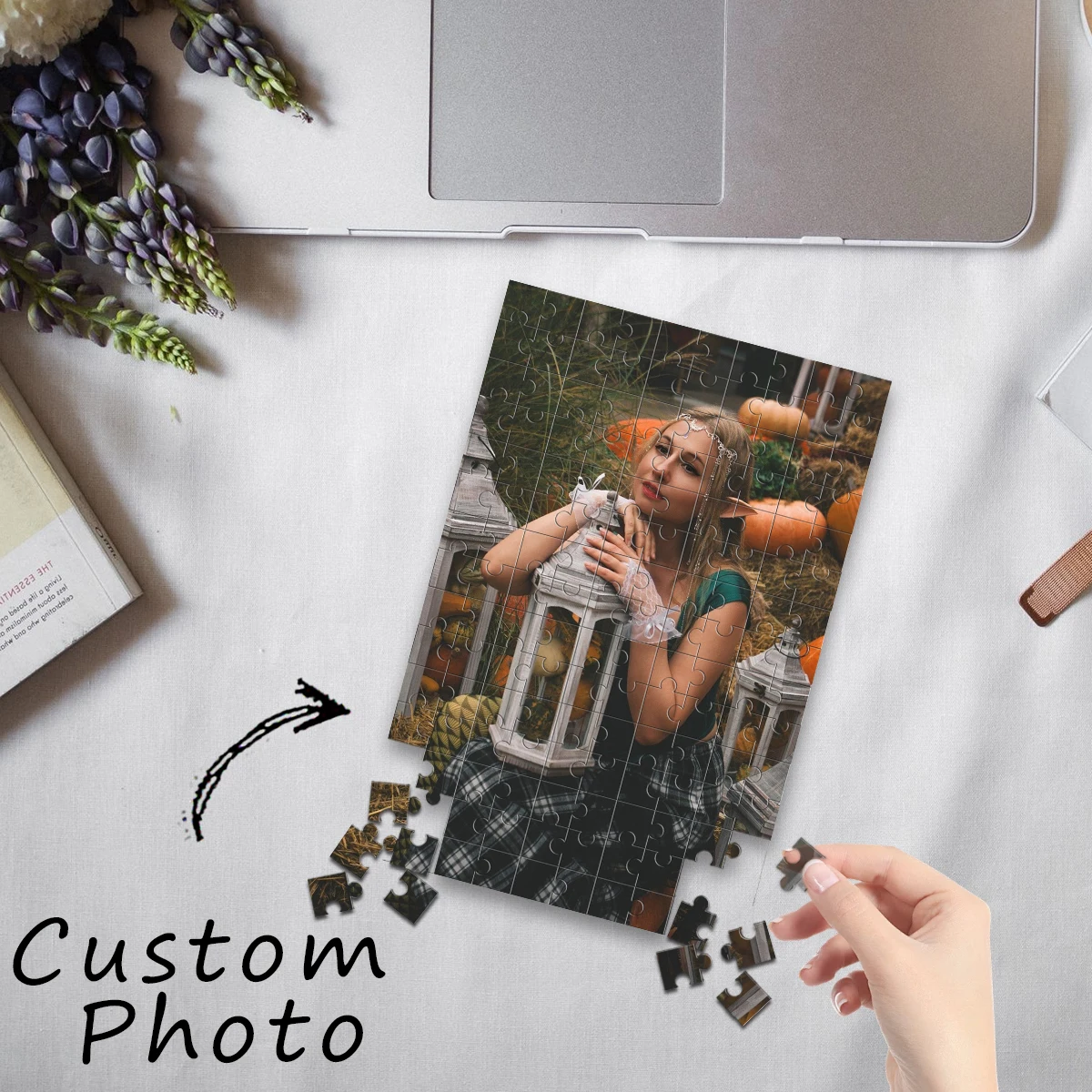 300/500/1000pcs  princess Custom Photo Jigsaw puzzle Mosaic Personalized Photo For Kids Toy Handmade Birthday Gifts view 2