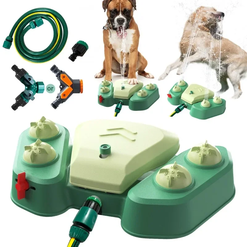 Pet supplies, foot stepping, automatic water feeder, water dispenser, Amazon cross-border explosion, summer bath, spray dog toys