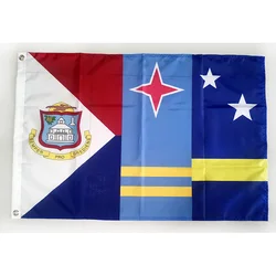 Aruba Curacao Sint Maarten Friendship Flag 2ft*3ft (60*90cm) 3ft*5ft (90*150cm) Size Christmas Decorations for Home Banner
