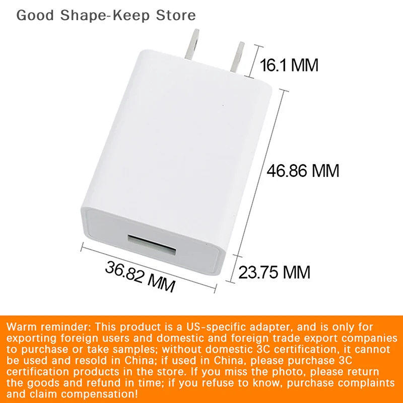 1 قطعة محول الولايات المتحدة 5 فولت 2A شحن سريع UL التوصيل واحد USB ميناء الهاتف شحن الجدار شاحن السفر في الولايات المتحدة الأمريكية اليابان تايلاند كندا كولومبيا