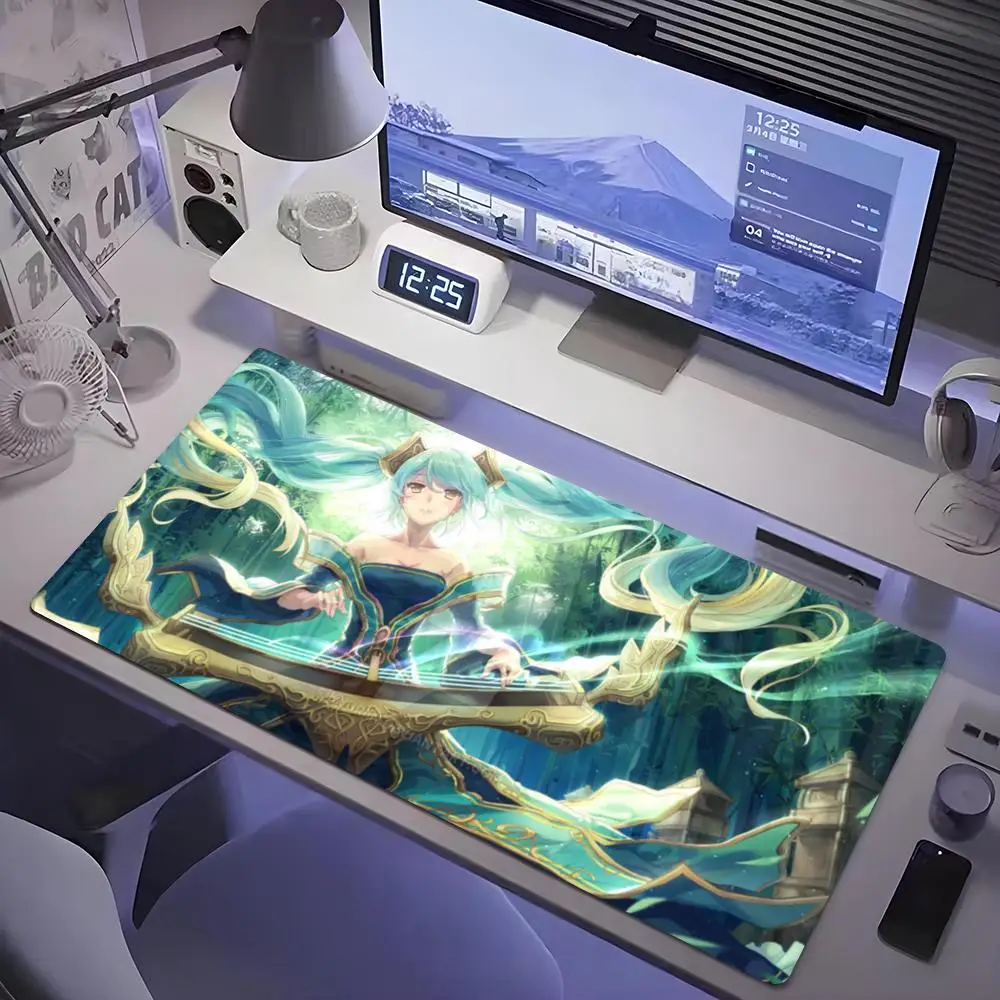 

Sona Mouse Pad Tablet mouse Pad Laptop xl desktop mouse pad, cute HD Rainbow Gaming keyboard pad, csgo Player, 90x40