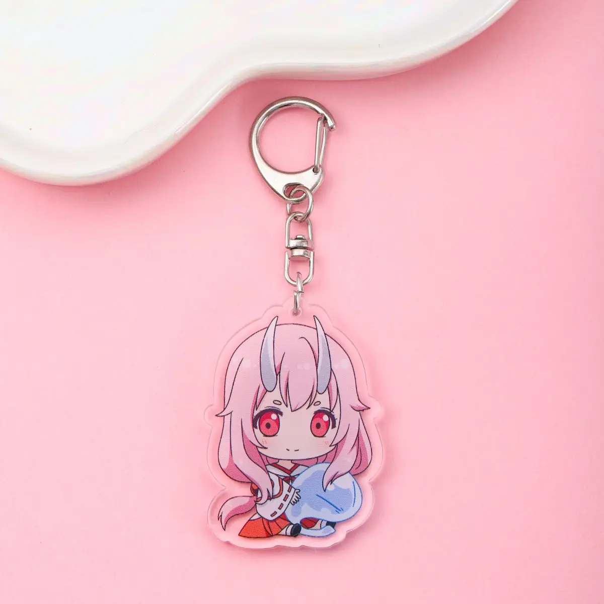 Porte-clés avec figurines d'anime Rimuru Tempest, cette fois je me suis réincarné en slime, pendentif mignon, clé de voiture, accessoires JOBag, bijoux