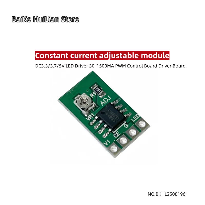 

DC3.3/3.7/5V LED Driver 30-1500MA Constant Current Adjustable Module PWM Control Board Driver Board