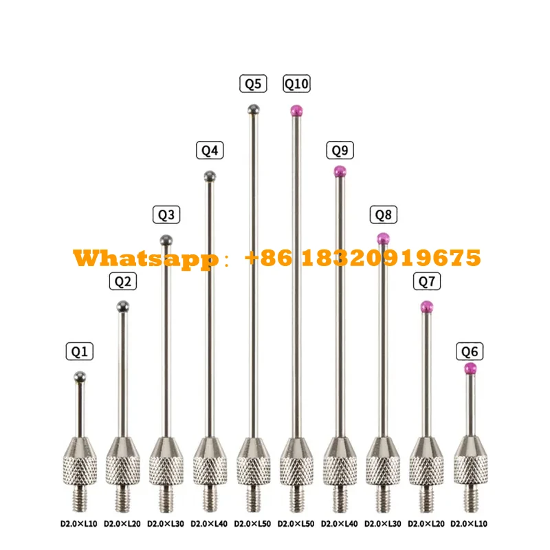 CNC 3D edge finder sub-rod probe ruby​​tungsten steel needle dial indicator dial indicator extended cyclmotion