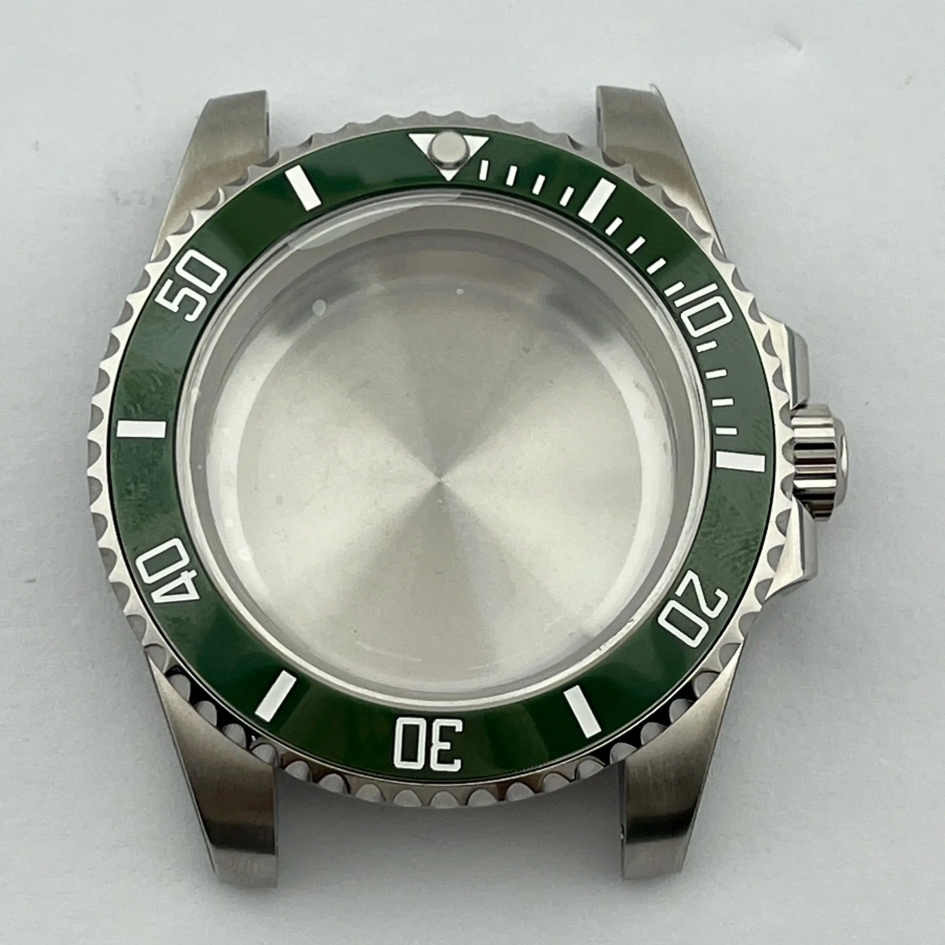 حافظة ساعة بتوقيت جرينتش 40 ملم، إطار سيراميك، مناسبة لحركات NH35، NH36، ETA2824، 2836، من الفولاذ المقاوم للصدأ.