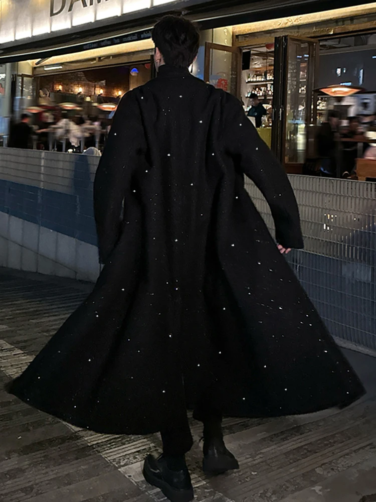 

Cleanfit Camere Long Coat Men's Autumn Winter Thiened Cotton Lined oulder Length Outerwear Trendy Youth Faion