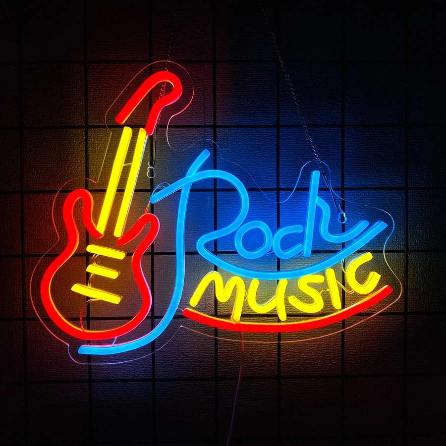 Music Neon Sign For Wall Decor,Light Up Sign For Music Studio Decor,Bedroom,Living Room,Game Room,Best Gift For Music Lover view 5