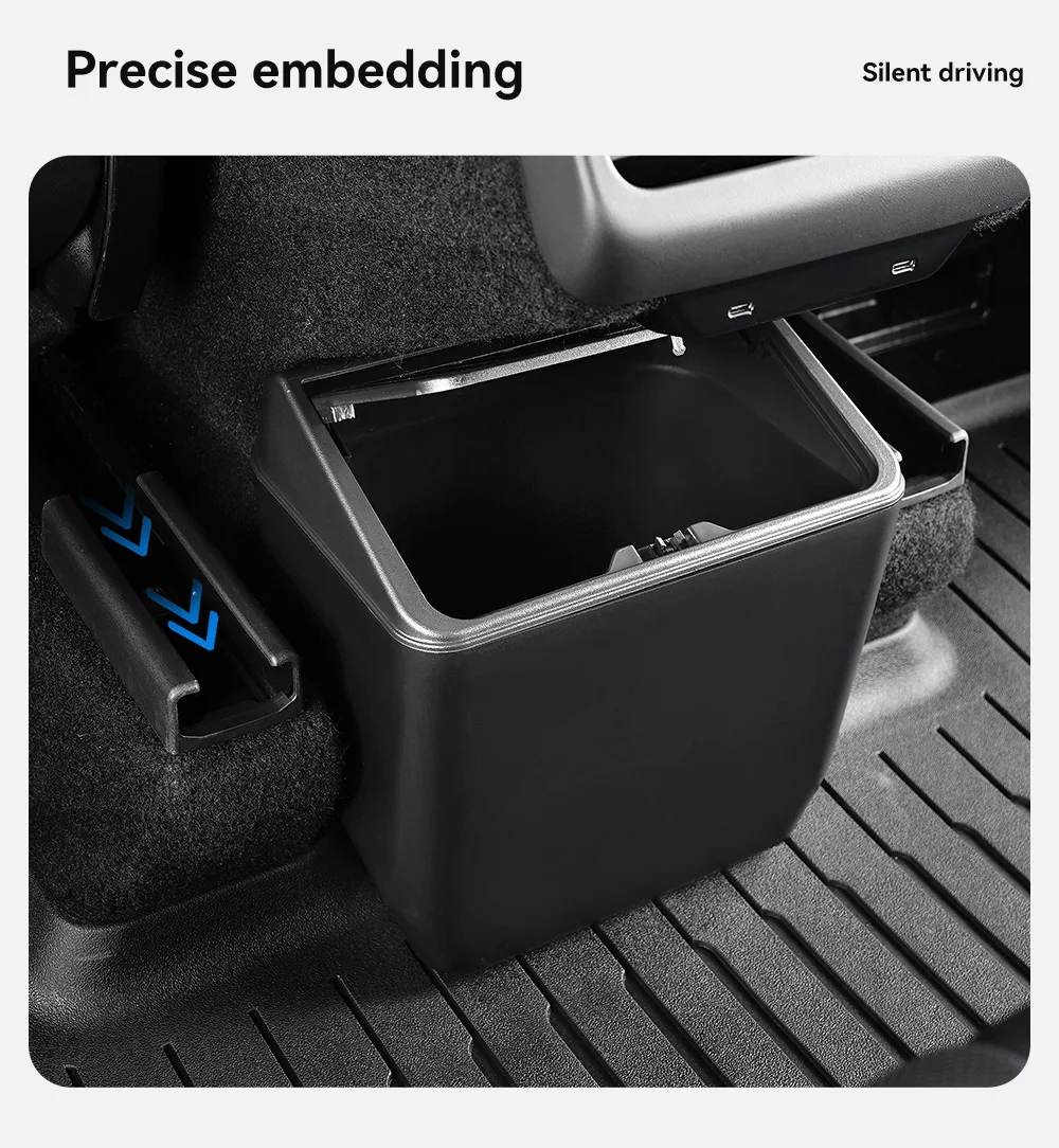 YZ Für Tesla New Model Y Juniper 3 Highland 2025 2026 Hinterer Aufbewahrungsbox mit Deckel, Mülleimer, Mittelkonsolen-Organizer, Zubehör – Detail 17