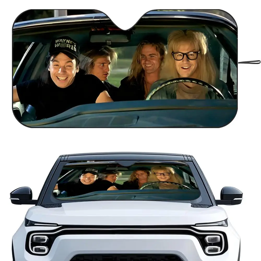 

W-Wayne's World Sun Visor Reusable Aluminum Foil UV Protector Heat Five-Layer Insulation Windshield Sunshades