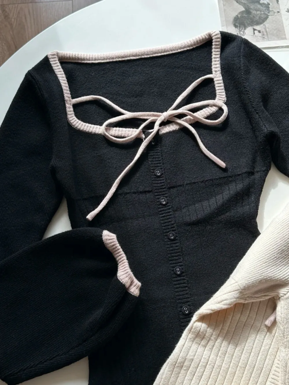 الأقلية اليابانية كل مباراة بسيطة Mujer عادية جديدة ساحة طوق فانوس كم البلوز متماسكة سليم القوس بألواح البلوزات