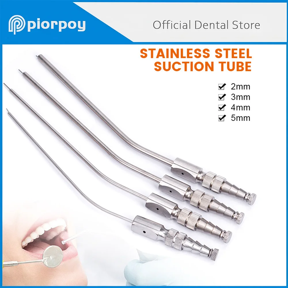 

PIORPOY Dental Stainless Steel Frazier Aspirator Suction Tube Medical Surgical Bone Clean Dentistry Instruments 3/4/5 MmDropship