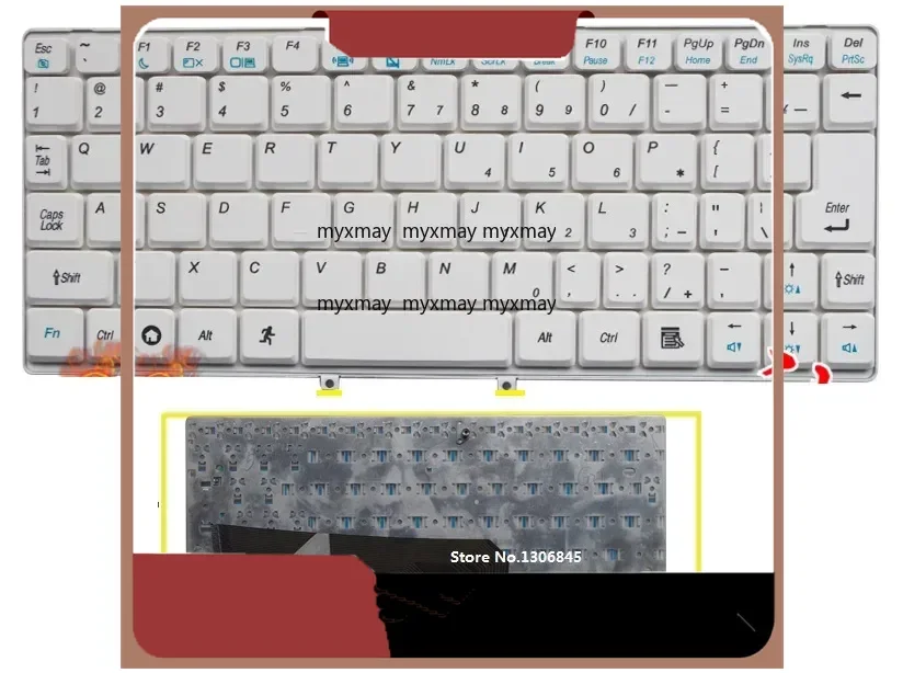 

New US Keyboard White For Lenovo Ideapad S9 S9E S10 S10E Laptop Keyboard