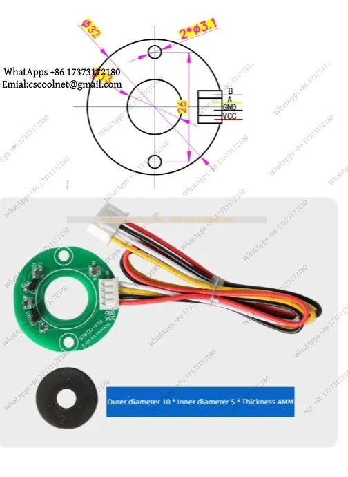 Quadrature AB Phase Hall Encoder for STM32 Brushless Stepper Motor Sensor