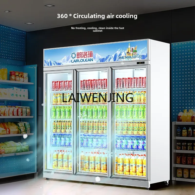 MJY Armadietto per la conservazione della freschezza Frigorifero raffreddato ad aria Congelatore commerciale Minimarket Vetrina refrigerata per vino