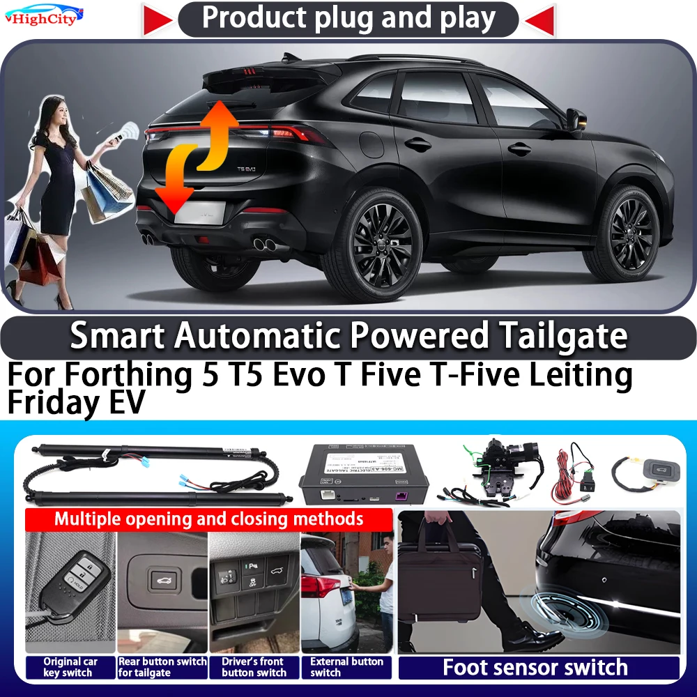 

For Forthing 5 T5 Evo T Five T-Five Leiting Friday EV OEM Smart Automatic Powered Tailgate Key Close Kit Electric Power Tailgate