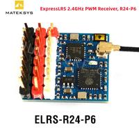 Mateksys MATEK ELRS-R24-P6 R24-P6 EXPRESSLRS 2.4G 6CH PWM Receiver 3.0 VBAT Voltage Sense for RC Airplane Fixed-Wing