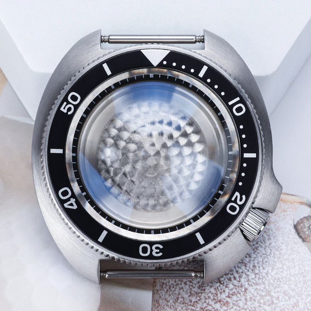 

44mm 316L Stainless Steel Watch Case For Mod Tuna Mouth SKX6105 Seiko NH34 NH35 NH36 NH38 4R36 Movements 28.5mm Dial Diver Parts