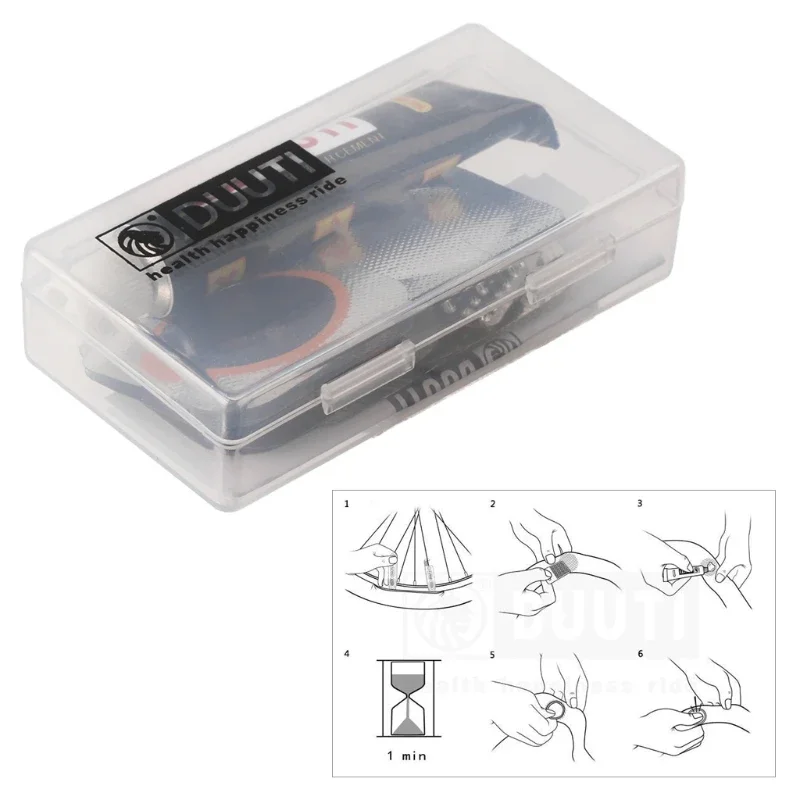 One Set Bicycle Tire Repair Tool Portable Kit with Transparent Box Case Accessory Useful